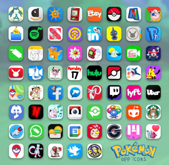 Pokemon App Icons IOS 14 Theme